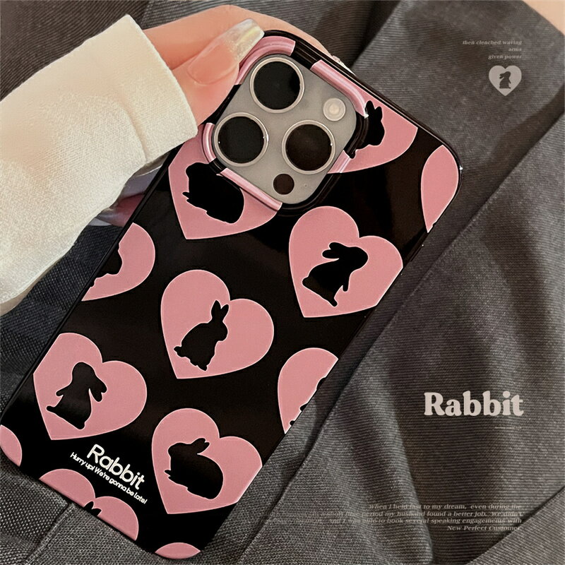 iPhone15 ケース iPhone14 ケース かわいい iPhone 15Pro/Plus/promax ケース iPhone13 ケース iPhone12mini iPhone 13 pro/promax スマホケース iPhoneケース 携帯ケース 携帯カバー 電話ケース スマホカバー ハート ピンク うさぎ