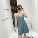パジャマ レディース 新商品 サスペンダー ショート スカート ツーピース セクシー Vネック レース パジャマ ファッショナブルで快適なホームウェア