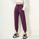 【送料無料】スポーツパンツ ボトムス ヨガ フィットネスズボン ゆったり ランニング 速乾性 ハイウエスト カジュアル ストレッチ ジムウェア スウェットパンツ...