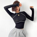 スポーツウェア レディース トップス ヨガウェア 長袖 スリム フィットネス Tシャツ 女性 タイト 速乾性 スポーツ ピラティス ランニング エアロビクス 3カラー S/M/L