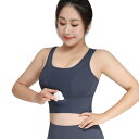 スポーツブラ 揺れない スポブラ 女性用 ポケット付き 大きいサイズ 調整可 美しい背中 ランニング フィットネスブラ スポーツ ブラジャー フィットネスベスト 耐衝撃性 後ろホック ヨガ ランニング(4)