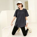 スポーツウェア レディース トップス 大きいサイズ ヨガウェア 女性 夏 半袖 無地 速乾 フィットネスウェア 4カラー 6サイズ