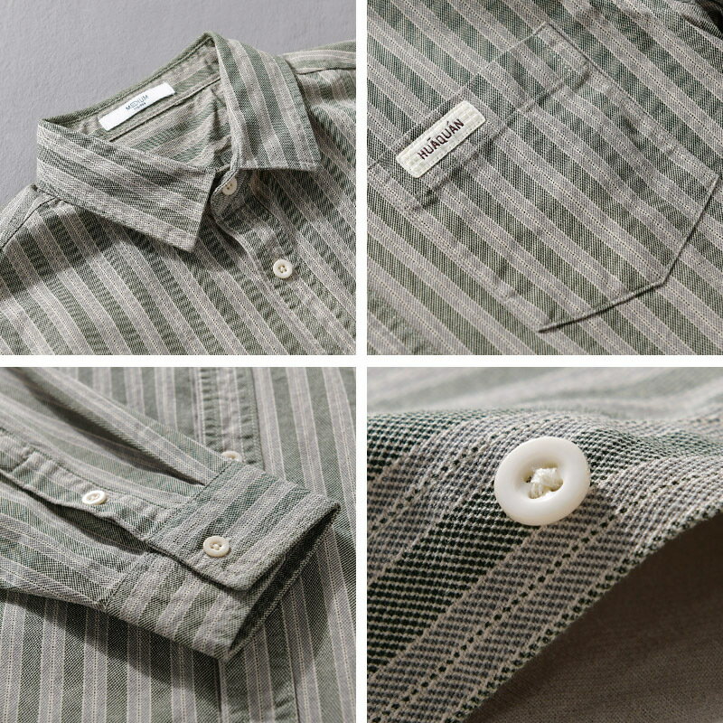 ストライプ シャツ メンズ 長袖 シャツ 無地風 シンプル おしゃれ カジュアル ゆったり きれいめ 韓国..