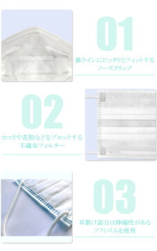 【国内出荷】 1箱50枚入り マスク 在庫あり 50枚 ふつうサイズ 白 ホワイト 大人 マスク 箱 三層マスク PM2.5 花粉 マスク 50枚 使い捨て 三層構造 フィルター レギュラーサイズ 不織布マスク 夏用マスク