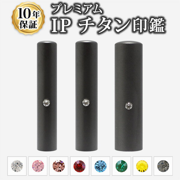 【送料無料】【個人印鑑】個人2本セット[10.5+13.5mm]IPチタン マットブラック【専用印鑑ケース付】実印・銀行印・認印/仕事/印鑑セット/プレゼント/就職祝い