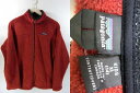 01年 patagonia ジップフリース キッズ XL 赤 パタゴニア 【中古】