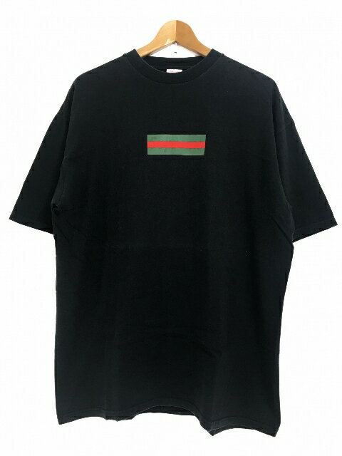 00SS SUPREME Gucci Box Logo S/S Tee (BLACK) XL ץ꡼ å ܥå Ⱦµ T  ֥å å顼  Ĥ륿 ʡ