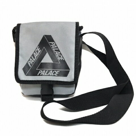 16SS PALACE SKATEBOARDS SHOT BAG (GREY) パレス ショット バッグ 灰 グレー ロゴ ナイロン ショルダーバッグ BARREL BAG 2016春夏 【中古品】