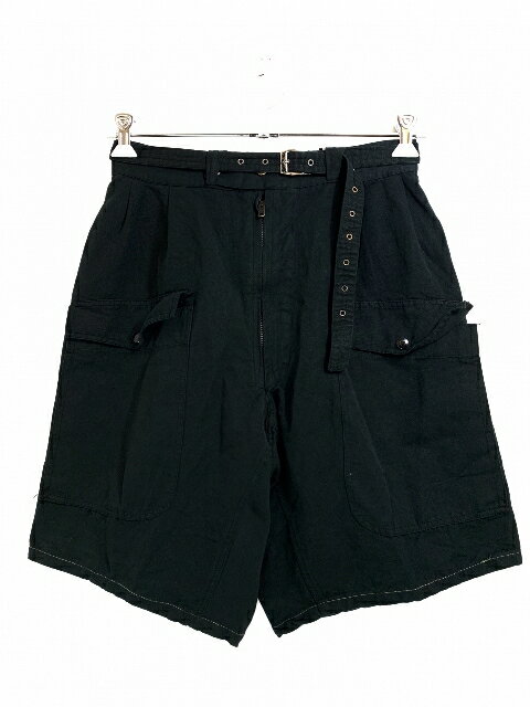 Deadstock 70s ITALIAN AIR FORCE Over Dyed Cockpit Shorts 黒 W32~34 イタリア軍 空軍 コックピットショーツ 後染め ブラック ミリタリー 【中古品】