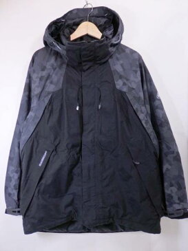 レア NIKE ACG 中綿ナイロンジャケット L 黒×グレー 迷彩 ナイキ 【中古】