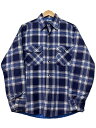 USA 90s Field Master Quilting Lined Flannel L/S Shirt  M  Vc lVc `FbN LeBO u[ Ò yÁz