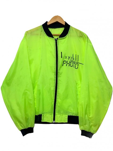 90s Karl Lagerfeld Lagerfeld PHOTO Nylon Jacket 蛍光黄 XL カールラガーフェルド フォト 香水 ナイロンジャケット ブルゾン ネオンイエロー 古着 【中古】