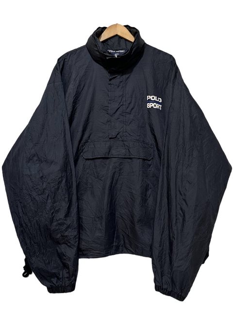 90s POLO SPORT Half-Zip Nylon Pullover Jacket  XXL |X|[c iCWPbg vI[o[ Ralph Lauren t[ yÁz