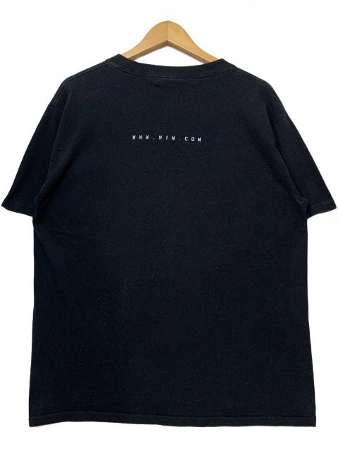 00sNineInchNailsPrintS/STee黒Lナインインチネイルズ半袖TシャツバンドTアーティストTAllSportブラック古着【中古】