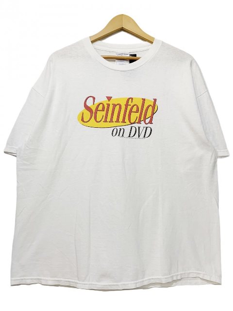 00s Seinfeld on DVD Print S/S Tee 白 XL となりのサインフェルド 半袖 Tシャツ ロゴ プリント ドラマ 映画T ムービーT ホワイト 古着 【中古】