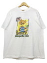 USA製 92年 CAFE OLE MARGARITA CLUB Print S/S Tee 白 XL 90s マルガリータクラブ 半袖 Tシャツ お酒 レストラン 企業T 企業物 古着 【中古】