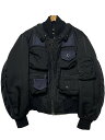 96AW ISSEY MIYAKE MEN Parachute Cargo Bomber Jacket 黒 M 90s イッセイミヤケ ボンバージャケット MA-1 1996AW アーカイブ 【中古】