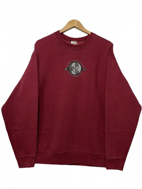 USA製 90s ALIEN WORKSHOP "Sovereignty" Sweatshirt エンジ L エイリアンワークショップ スウェット OLD SKATE オールドスケート 古着 