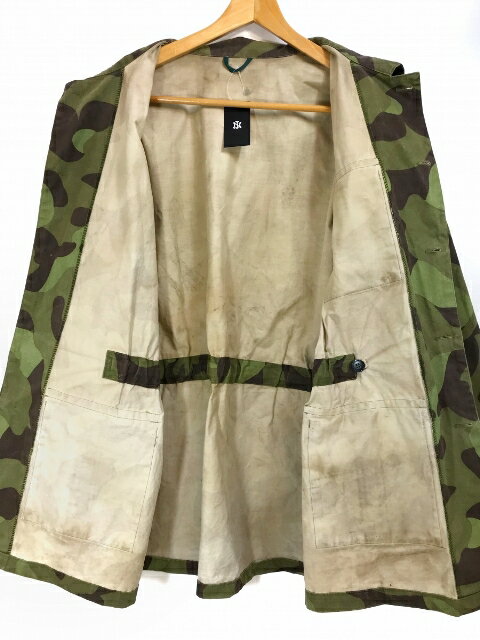 Finland Military Camo Jacket 迷彩 L XL フィンランド軍 ミリタリー ジャケット カモ柄 【中古】