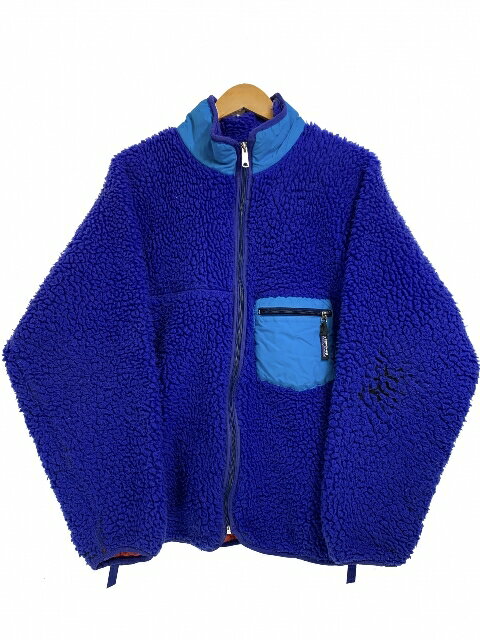 USA製 90年 patagonia Retro Pile Cardigan "COBALT" XL 90s パタゴニア レトロパイルカーディガン フリース コバルト ブルー 青 23021 【中古】