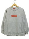 USA製 90s SUPREME Box Logo Crew-Neck Sweatshirt (GREY) M 初期 シュプリーム ボックスロゴ スウェット 前V 旧タグ 灰 グレー 4IIFL 【中古】