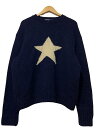 90s Polo Ralph Lauren "STAR" Wool Hand Knit 紺 XXL ポロラルフローレン ウールニット ハンドニット 星 スター ネイビー 2XL 古着 