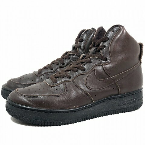 93年製 NIKE AIR FORCE 1 HIGH SC 茶 US9/27.0 ナイキ エアフォース 1 ハイ レザー ブラウン 630034-222 【中古】