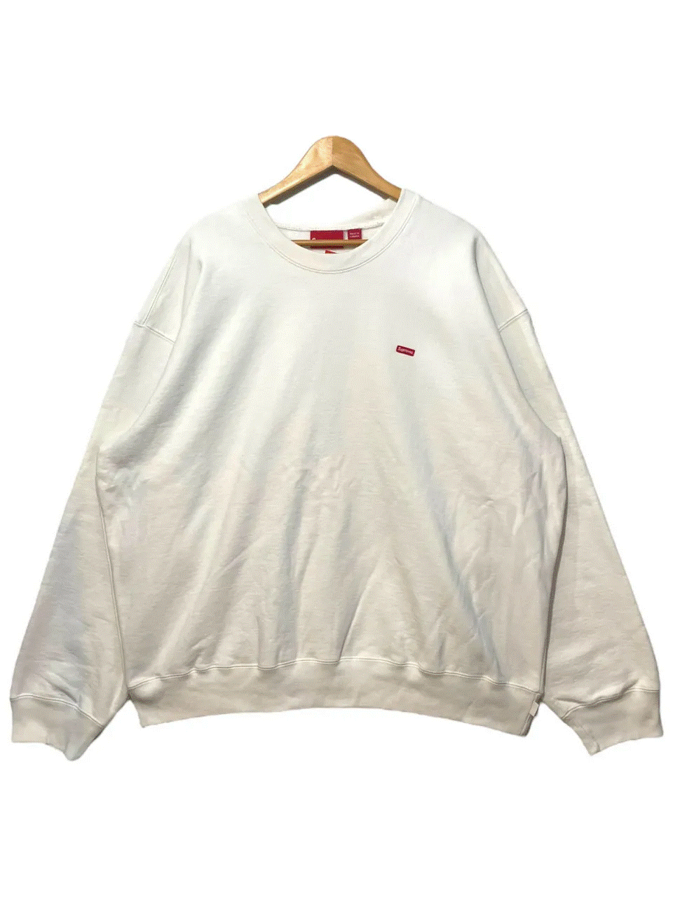 新品 23AW SUPREME Applique Cable Knit Sweater XL 白 シュプリーム ニット セーター ケーブル編み ロ..
