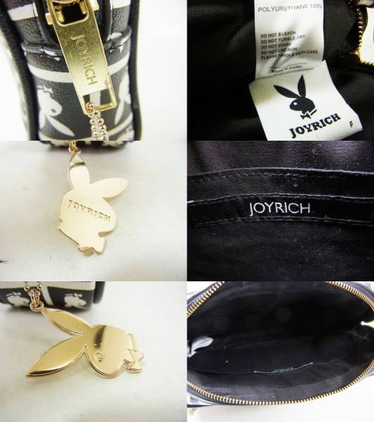 JOYRICH × PLAYBOY パネル クラッチバッグ 黒 ポーチ ジョイリッチ 【中古】