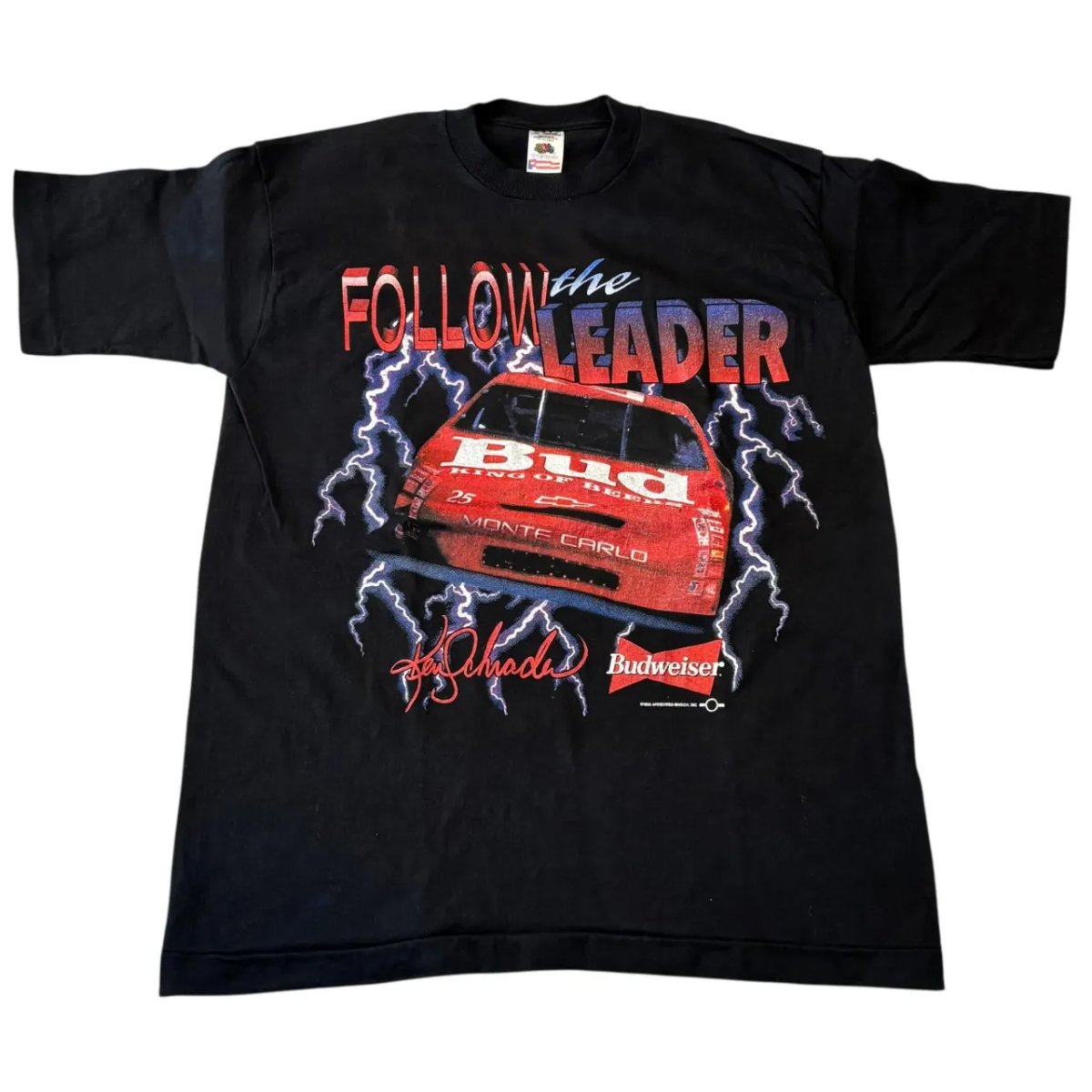 樂天商城 - USA製 90s BUDWEISER S/S TEE バドワイザー Tシャツ M 黒 ANHEUSER-BUSCH ビール Beer 企業 Nascar 古着