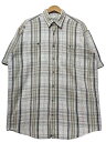 90s L.L. Bean Check Cotton S/S Shirt x[W L-TALL GGr[  Vc `FbNVc Ò yÁz