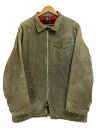 30s~40s L.L.Bean Wool Lining Duck Jacket オリーブ L 黒タグ エルエルビーン ダック地 ハンティングジャケット ブルゾン 裏地チェック柄 vintage【中古】