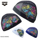arena DISNEY メッシュキャップ AS5FSC80U マーベル スイムキャップ 左右別プリント 水泳 ディズニー 帽子 MARVEL(4)