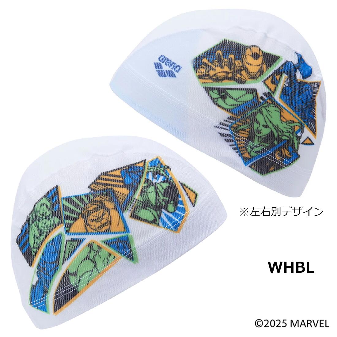 arena DISNEY メッシュキャップ AS5FSC80U マーベル スイムキャップ 左右別プリント 水泳 ディズニー 帽子 MARVEL 2
