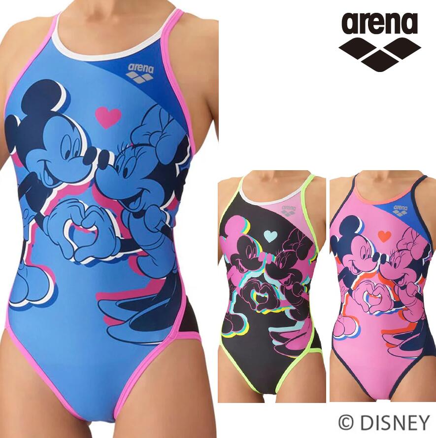 乐天商城 - arena アリーナ AS6FWM50G DISNEY ミッキーマウス ジュニア タフスーツ 練習用水着 ガールズ 水泳 競泳 ディズニー トレーニングワンピース