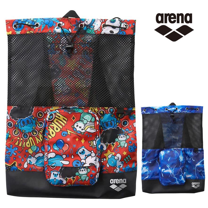 樂天商城 - arena メッシュバックパック AS6SBP16U 招集所持込可 メッシュリュック 水泳 競泳 アリーナ ナップサック アリーナくん