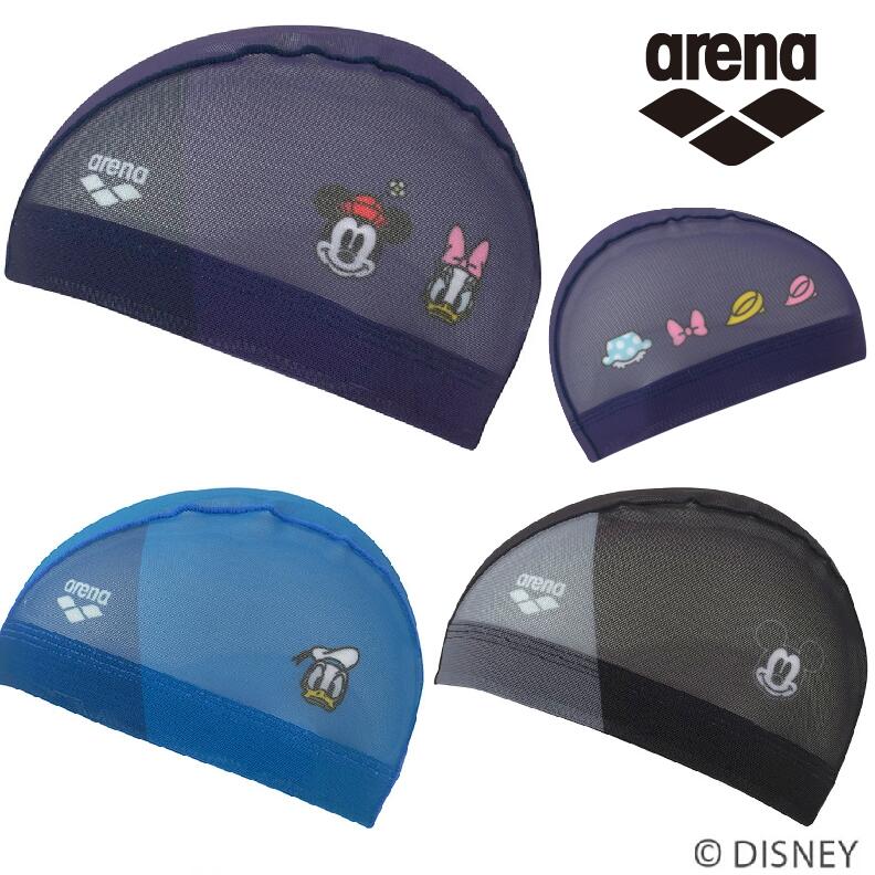 樂天商城 - arena DISNEY メッシュキャップ AS6SSC81U ミッキー ミニー ドナルド スイムキャップ 左右別プリント 水泳 ディズニー 帽子