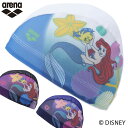 arena DISNEY メッシュキャップ AS5SSC82U リトル・マーメイド スイムキャップ 左右別プリント 水泳 ディズニー 帽子 アリエル