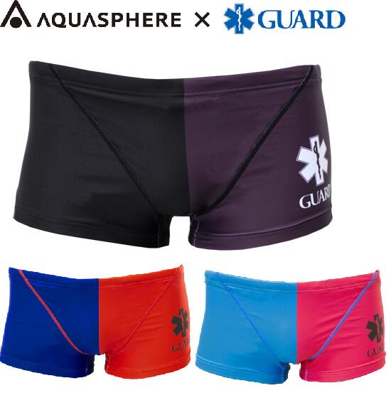 アクアスフィア　GUARD コラボ　練習用水着　トレーニング用水着　AQUASPHERE メンズ　 MEN'S SHORT BOX