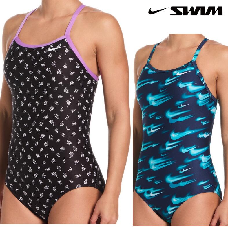 樂天商城 - NIKE　練習用水着 NESSG025 ハイドラストロングマルチプリントレーサーバックワンピース レディース トレーニング ナイキ