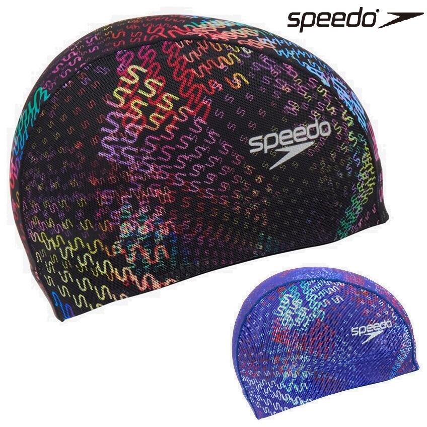 speedo メッシュキャップ SE12608 スイムキャップ 水泳 帽子 モノグラムジャパン3メッシュキャップ スピード SpeedoのSを用い、常に変化し続けるアスリートの心身の状態に共鳴したグラフィックです。 頭にぴったりフィットする、しっかりとした生地感の定番メッシュキャップです。「今」をモノグラム柄で表現するMJ(MONOGRAM JAPAN)シリーズ。今シーズンはSpeedoのSを用い、常に変化し続けるアスリートの心身の状態に共鳴したグラフィックです。継続することで一つひとつが連なり、強固にしなやかに伸びていく様子を表現しています。モチベーションを上げるエネルギッシュなデザインです。＊この商品は縫製上、一点一点プリント柄の見え方に違いが生じますので予めご了承ください。■メーカー：speedo　スピード■品番：SE12608■カラーRB　ロイヤルブルーMT　マルチ■サイズM 頭囲（50-56cm）　L　頭囲（53-59cm）　■素材： ポリエステルメッシュ（ポリエステル85%、ポリウレタン15%）■原産国：日本※肌に直接触れる商品の為開封後の返品交換はできませんのでご了承ください。 5