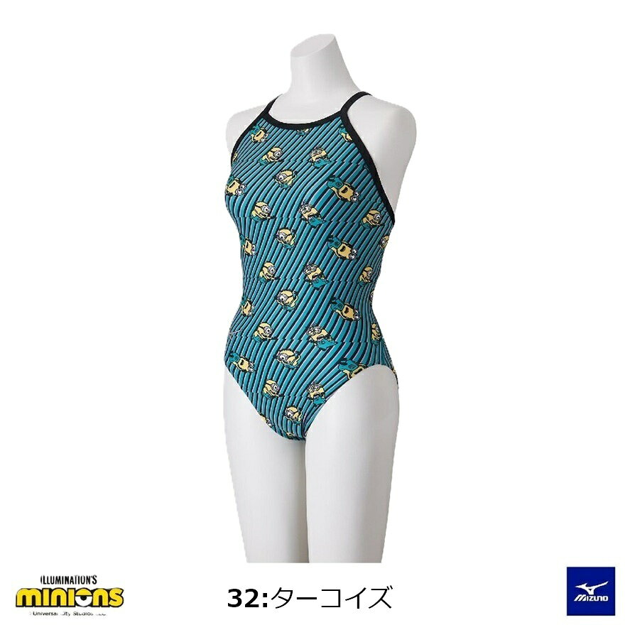 ミニオン ミズノ ジュニア練習用水着 N2MAD997 エクサスーツ ガールズ 水泳 競泳 トレーニング水着 mizuno MINIONS 子ども ジュニア ミニオンデザインの限定エクサースーツ ミニオンデザインの限定エクサースーツ騒々しく活動的なミニオンをお楽しみください2026秋冬モデル限定商品のため完売の際はご了承ください。※公式大会では使用できません。■メーカー：mizuno　ミズノ■品番：N2MAD997　ジュニアサイズ■カラー　55：オレンジ68：パープル24：ターコイズ■サイズ120／130／140※在庫がないサイズ・カラーはお探しも可能な場合もございますのでお気軽にお問い合わせください。■ 素材： 複合繊維（ポリエステル／ポリエステル）57％、ポリエステル43％■原産国：日本※サイズ・カラーをご確認ください。水着は直接肌に触れる商品の為、お客様ご都合による返品・交換はご遠慮いただいております。お客様による注文間違いや未開封商品につきましても、商品お受け取り後の返品・交換はできませんのでご了承ください。 5