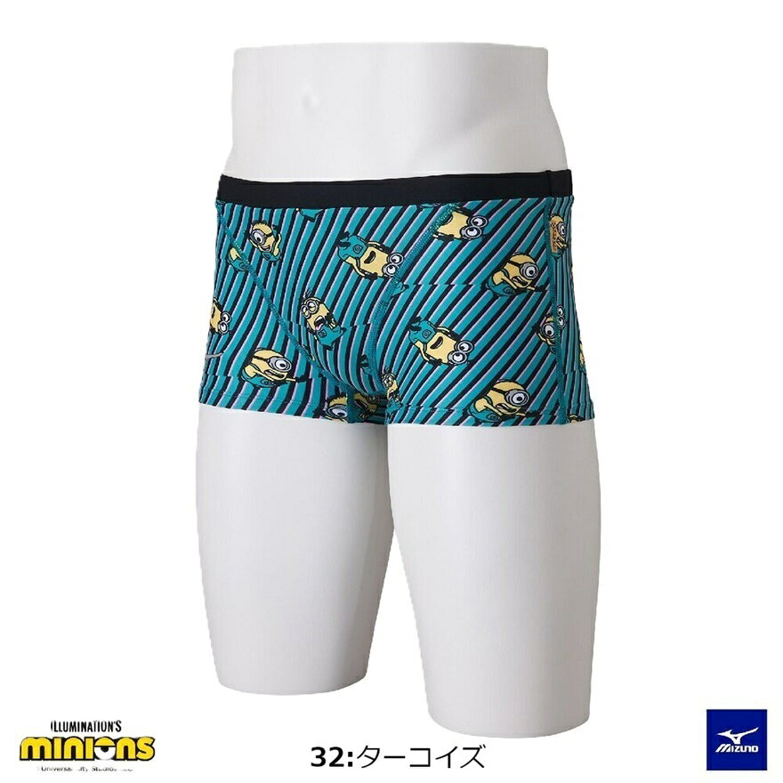 ミニオン ミズノ 練習用水着 N2MBD597 エクサスーツ メンズ 水泳 競泳 トレーニング水着 mizuno MINIONS ミニオンデザインの限定エクサースーツ ミニオンデザインの限定エクサースーツ騒々しく活動的なミニオンをお楽しみください!2026秋冬モデル限定商品のため完売の際はご了承ください。※公式大会では使用できません。■メーカー：mizuno　ミズノ■品番：N2MBD597■カラー　32：ターコイズ55：オレンジ67：パープル■サイズXS／S／M／L／XL※在庫がないサイズ・カラーはお探しも可能な場合もございますのでお気軽にお問い合わせください。■ 素材： 複合繊維（ポリエステル／ポリエステル）57％、ポリエステル43％■原産国：日本※サイズ・カラーをご確認ください。水着は直接肌に触れる商品の為、お客様ご都合による返品・交換はご遠慮いただいております。お客様による注文間違いや未開封商品につきましても、商品お受け取り後の返品・交換はできませんのでご了承ください。 5