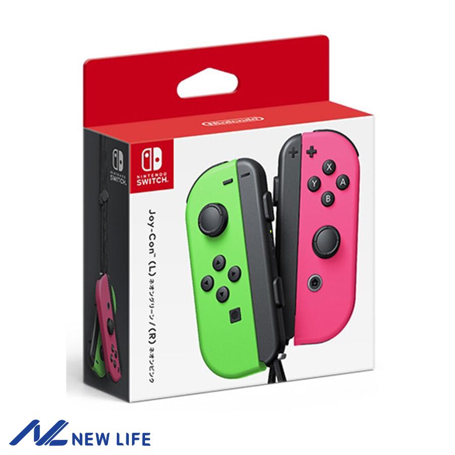 【Switch】Joy-Con(L) ネオングリーン／(R) ネオンピンク 任天堂 HAC-A-JAFAA 　ジョイコンのサムネイル