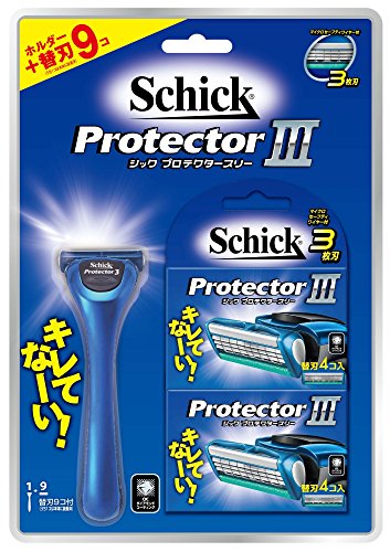 Schick(シック) シック Schick プロテクター スリー クラブパック (ホルダー (刃付き) + 替刃8コ) 3枚刃 カミソリ 髭剃 Schick(シック) シック Schick プロテクター スリー クラブパック (ホルダー (刃付き) + 替刃8コ) 3枚刃 カミソリ 髭剃
