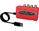 ベリンガー 2入力2出力 デジタル出力搭載USBオーディオインターフェース UCA222 U-CONTROL レッド(2)