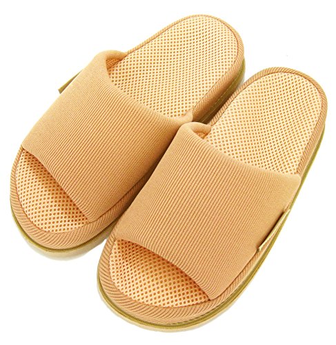 オクムラ スリッパ 足裏 指圧 ツボ押し 厚底 前開き 底が拭ける Mサイズ ベージュ リフレ NRAA5900BE