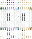 Ohuhu ドットペン 15色セット 0.5mm 押し ドットマーカー メタリックと基本色 ドット カラーペン 水性ペン お絵かきセット DIY