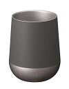 Zalatto タンブラー ラウンド 真空断熱 ステンレス サーモ 保冷 保温 二重構造 310ml グレー (メンズ ライク おしゃれ マット