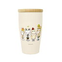 東亜金属 mofusand ( もふさんど ) 木蓋付き ステンレス タンブラー 350ml 【 猫パフェ 】 53-2092 ベージュ